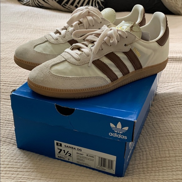 adidas Other - adidas Samba OG Cream and Brown Retro Sneakers